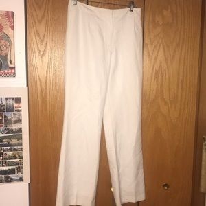 White Straight Legged Dress Pants